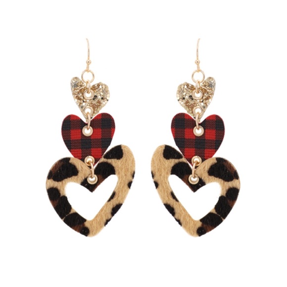 Lana Bean Jewels Jewelry - Animal print and Buffalo plaid earrings
